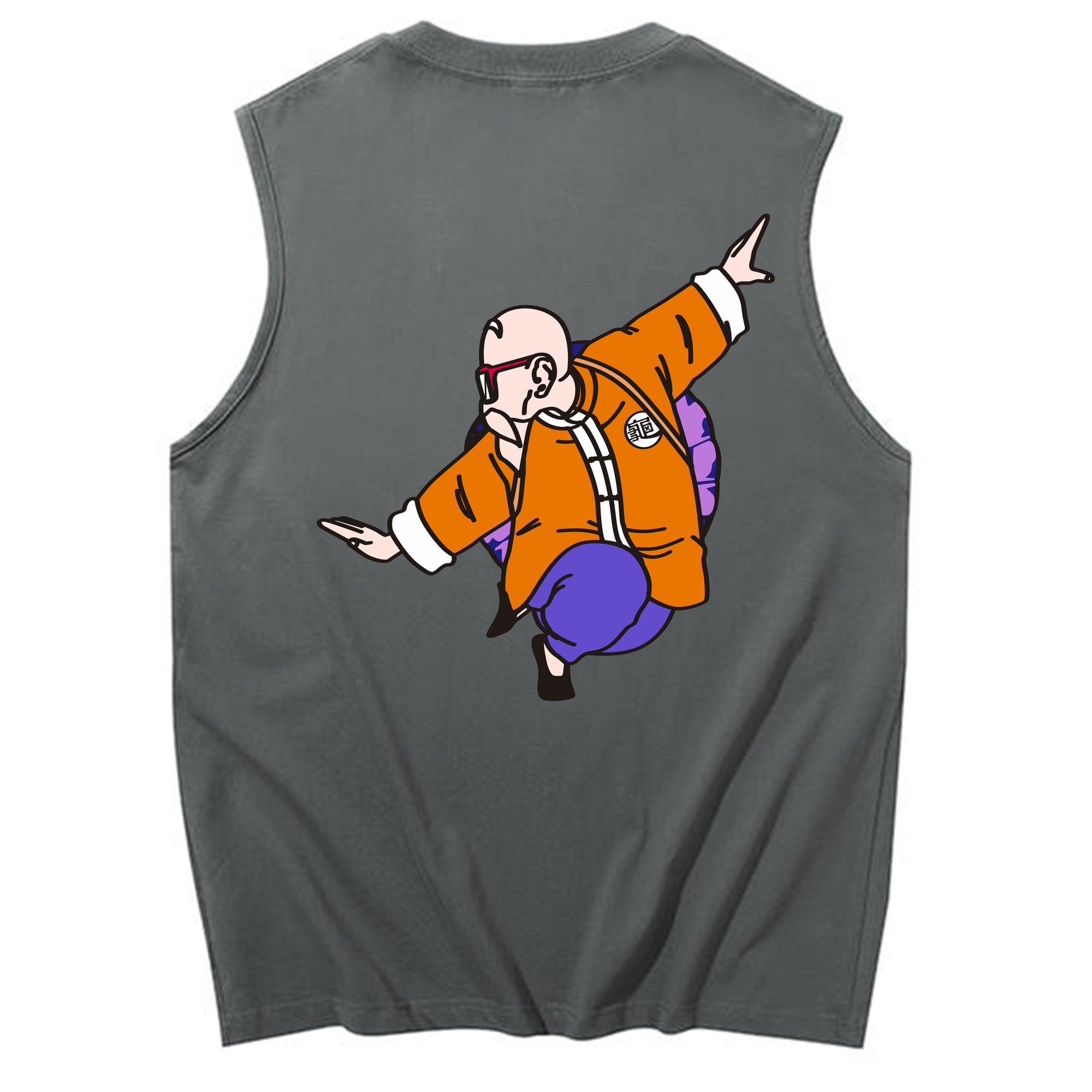 （画像用） ドラゴンボール 亀仙人（かめせんにん） DRAGON BALL Master Roshi Kame Sennin コットン100％タンクトップ（背面プリント）
